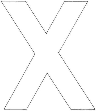 X majuscule - Coloriages lettres et chiffres - Coloriages - 10doigts.fr